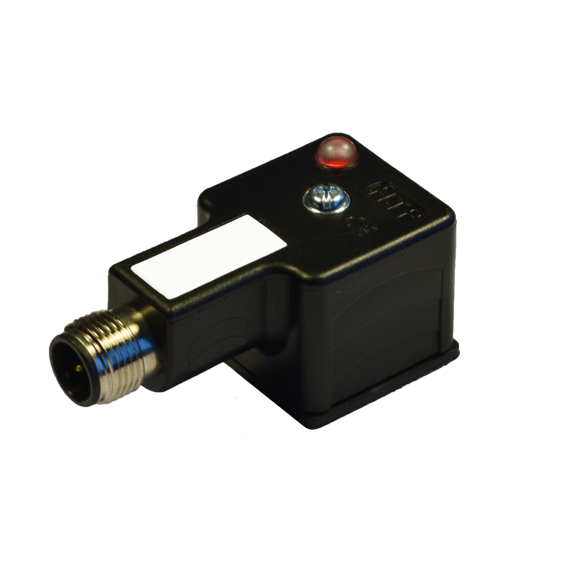 Adapter EN175301-803(type A),2p+2PE(h.6/12),red Led+diode,24VDC+M12 male,3p.